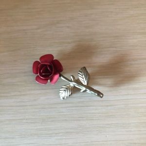 Vintage rose pin costume jewelry
